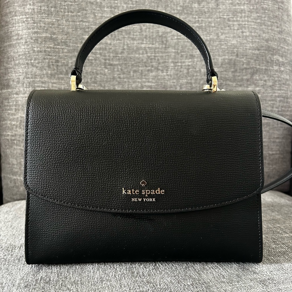 Kate Spade Black Crossbody Bag with Structured Design